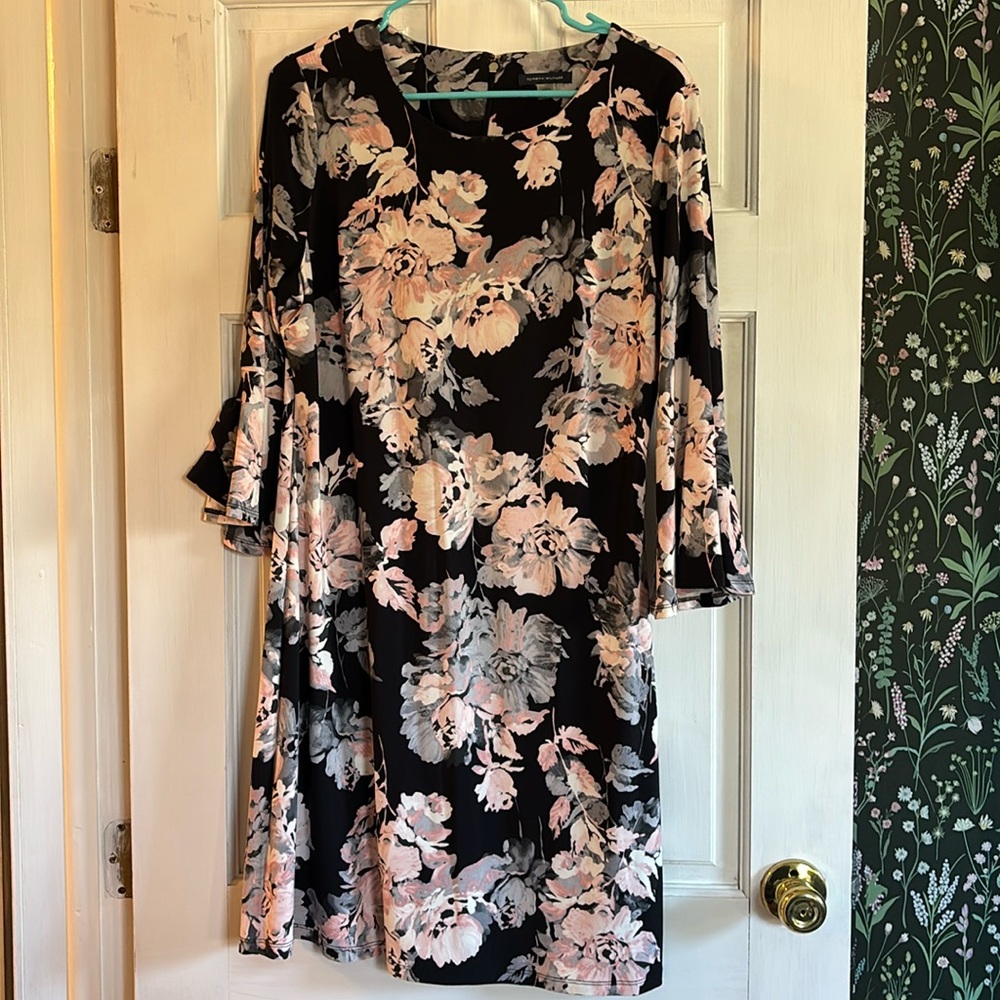Bell Sleeve Tommy Hillfiger Floral Midi Dress - Size 12